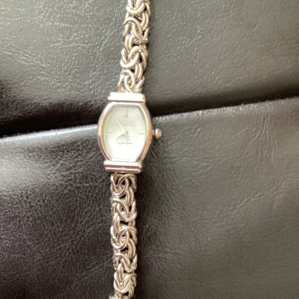 Ecclissi 32845 Byzantine style mother of pearl sterling silver watch